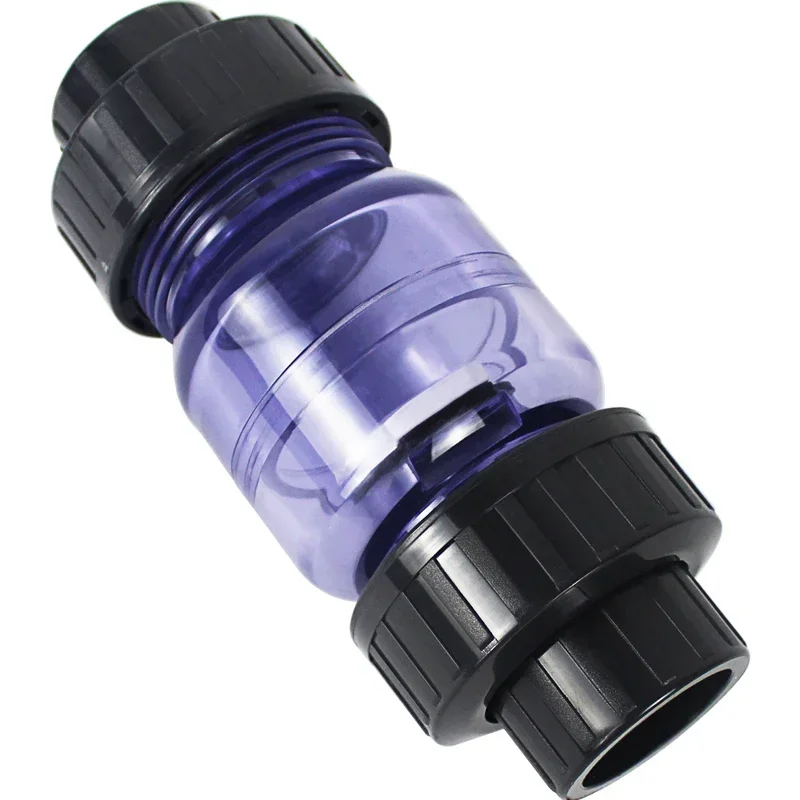 Aquarium Accessories Aquarium Water Replenishing Tool Aquarium Tubing Connectors 25mm 32mm Transparent Check Valve PVC One Way Non Return Valve Pipe Fitting Water Connector For Garden Irrigation Aquarium
