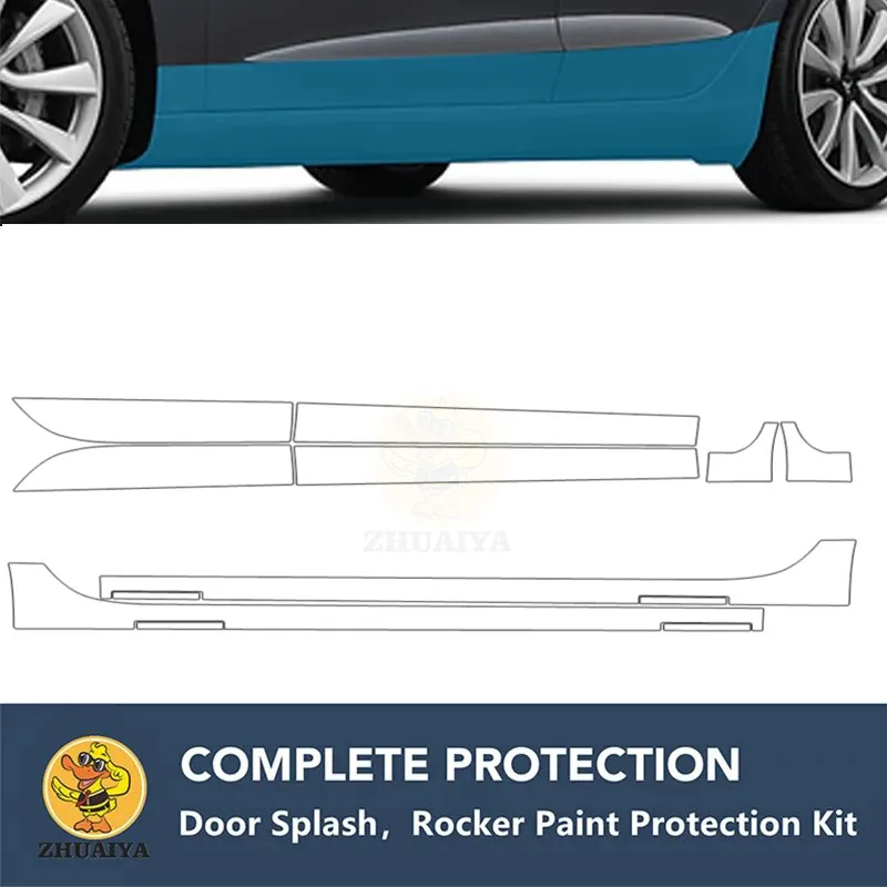 

PreCut Rocker Panels Paint Protection Clear Bra Guard Kit 7.5mil TPU PPF For AUDI RS7 S7 A7 BASE S-LINE 2012-2018