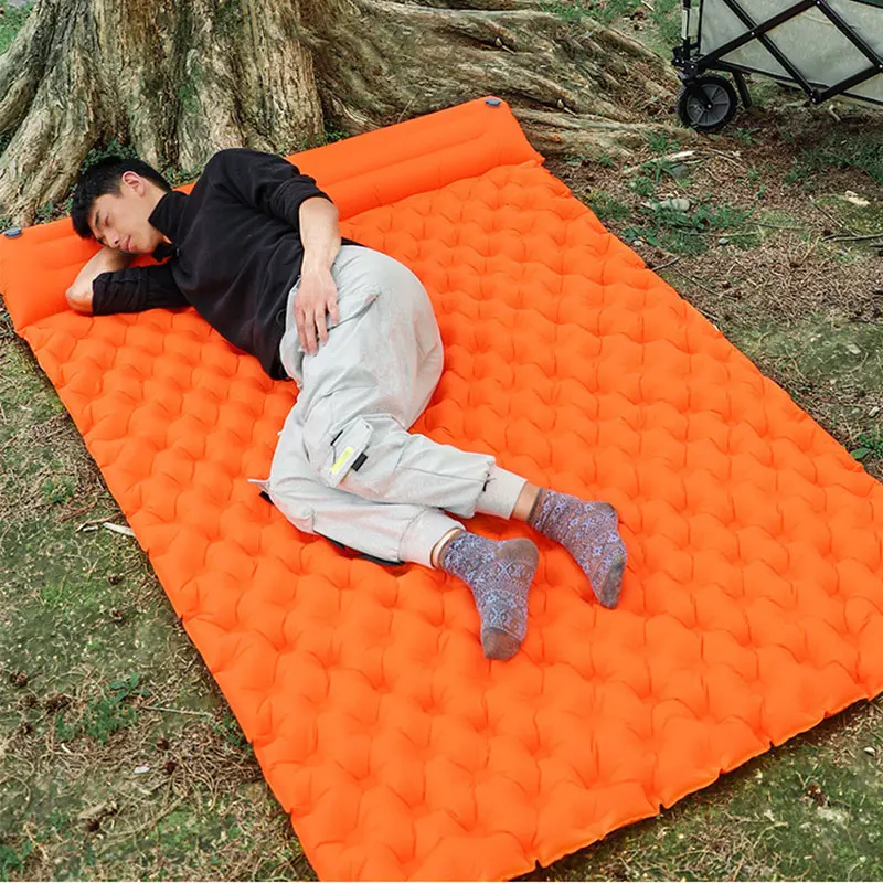 2 Person Air Mattress Outdoor Camping Inflatable Bed Cusion Size 200*120*5cm Double Mat Easy To Inflata And Take In Waterproof