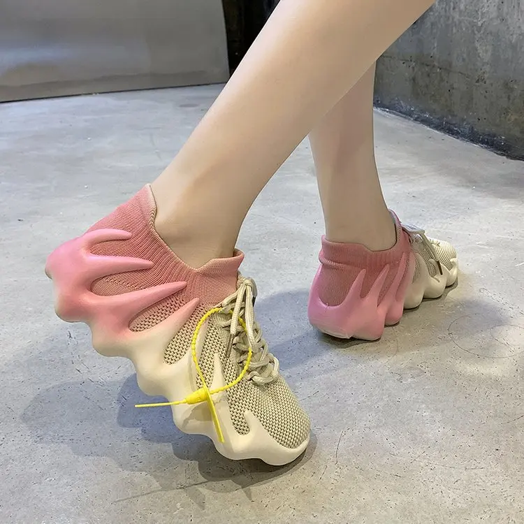 Women'S Shoes Summer New Casual Fashion Color Matching Sneakers Plus Size European And American Casual Shoes Women'S Shoes
