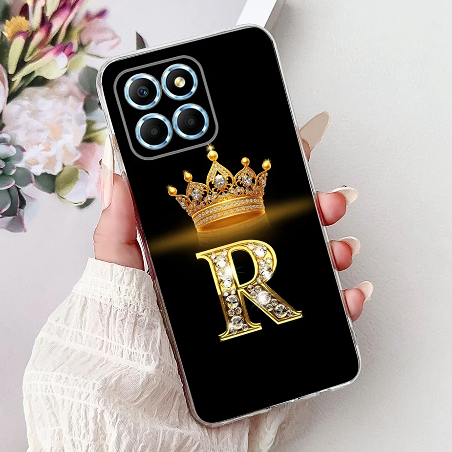 Cute Crown Letters Soft Silicone Case - Stylish Protective Bumper Cover