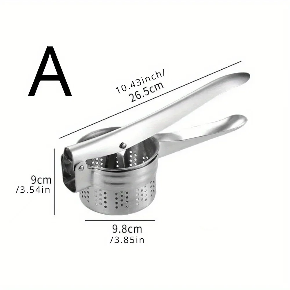 1PC Stainless Steel Manual Juicer Vegetable Squeezer Dumpling Filling Juicer Multifunctional Hand-pressing Potato Presses