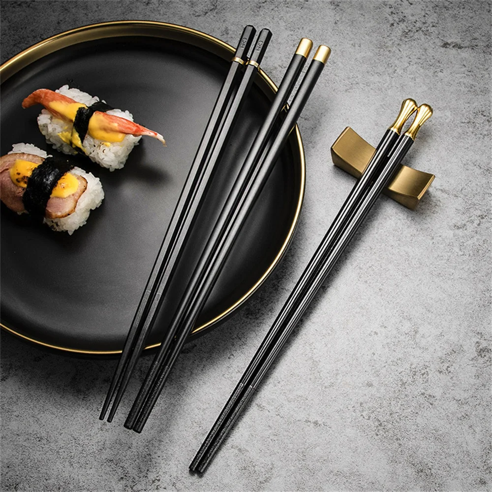 Non Slip Chopsticks Fiberglass Reusable Multi-Style Chopstick Set 5 Pairs