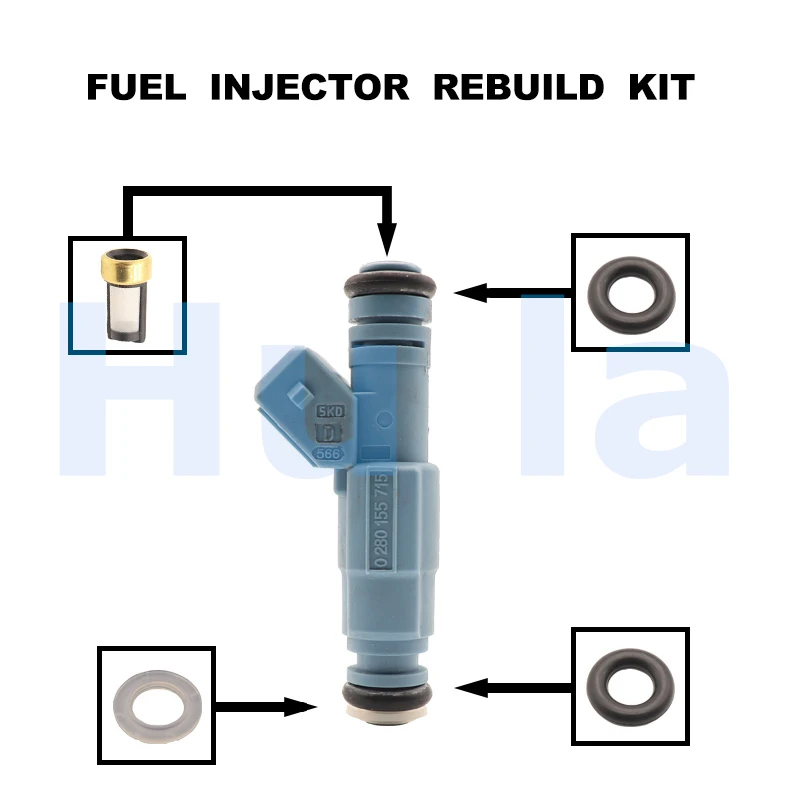 Fuel Injector Service Repair Kit Filters Orings Seals Grommets for 2004