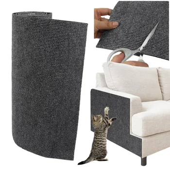Anti Cat Scratch Sofa DIY Cats Scratch Board Sofa Protection Paws Sharpen Trimmable Self-adhesive Carpet Cats Scratch Board
