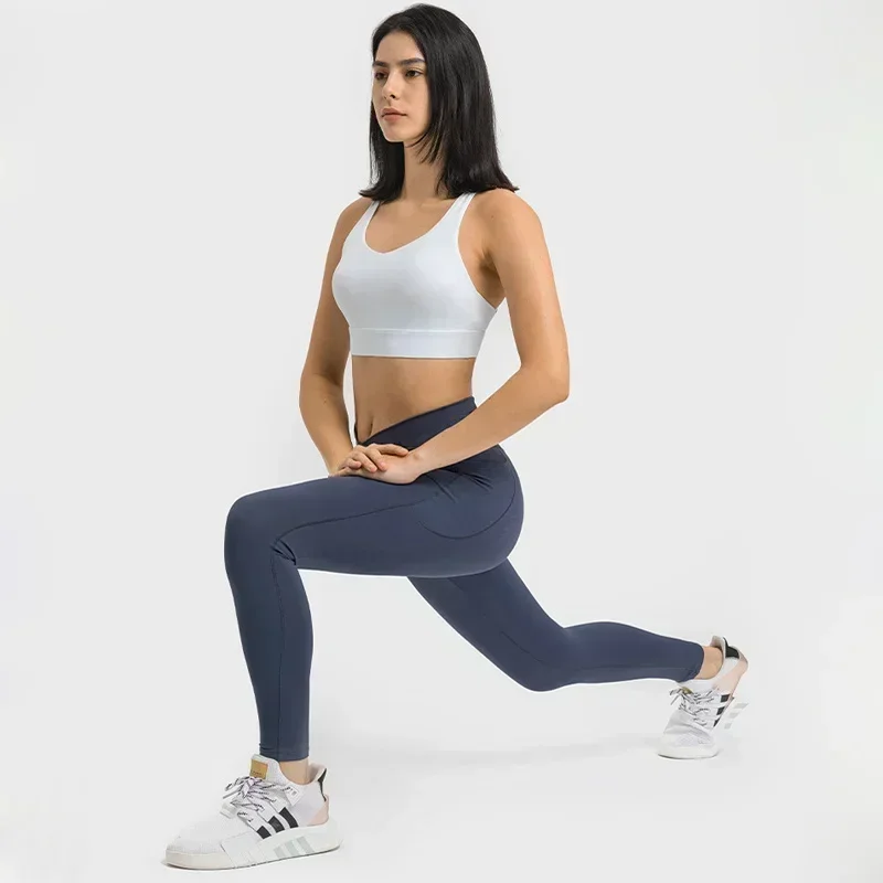 Lemon Yoga Sexy Crisscross Padded Workout Gym Bras Ladies Naked Feel Strappy Yoga Fitness Sports Bras Active Wear Plus Size