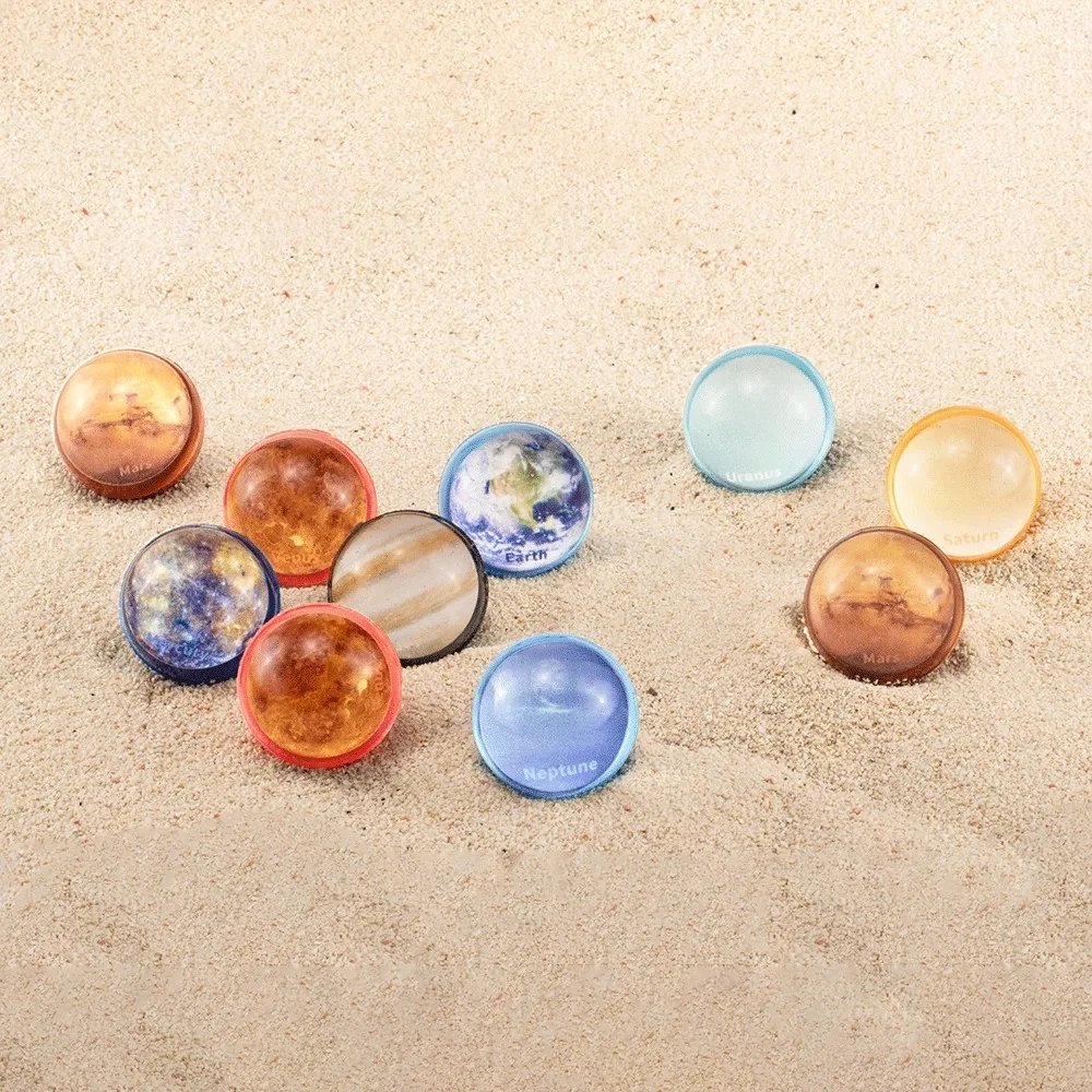 12pcs Children Bouncy Ball Toy Planet Elastic Ball Rubber Indoor And Outdoor Toys  Starry Sky Elastic Ball Juggling Jumping Ball 2