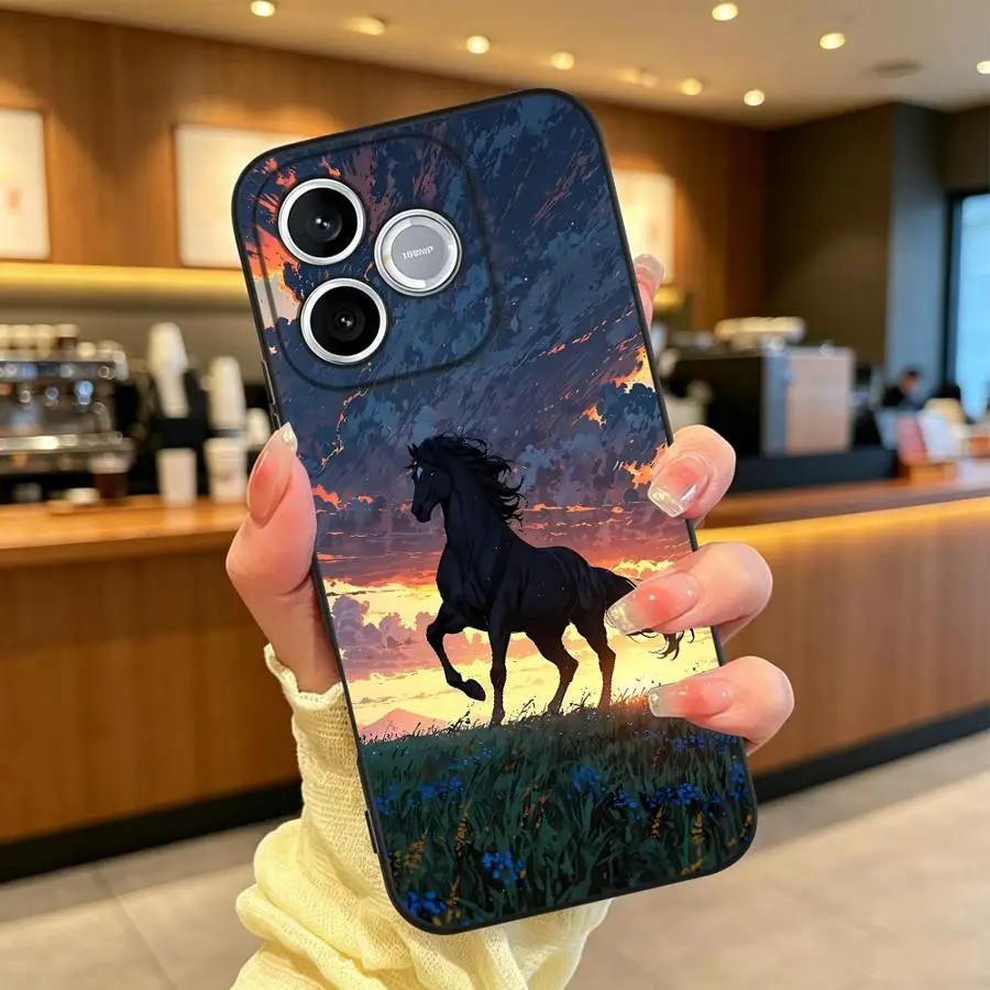 Sunset Horse Design Phone Cover Case