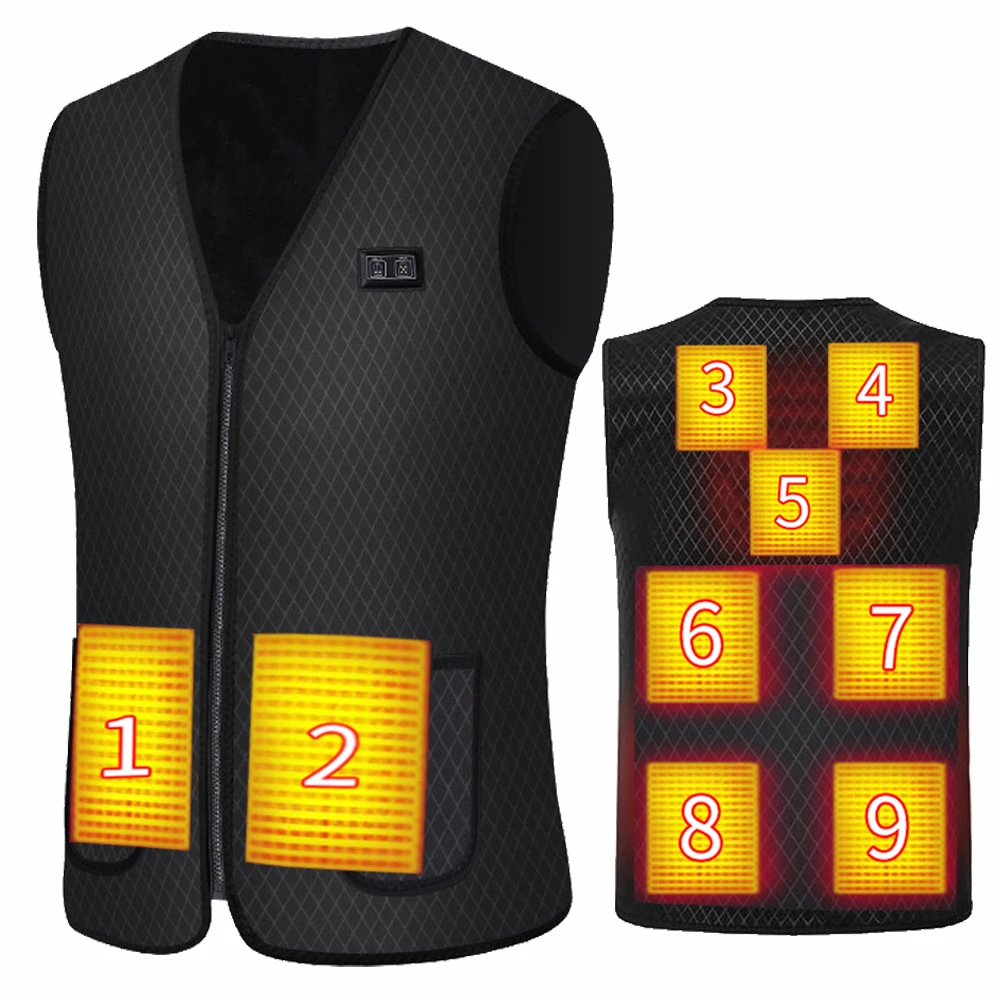 Veste chauffante homme femme USB pour camping et sport avec technologie graphene