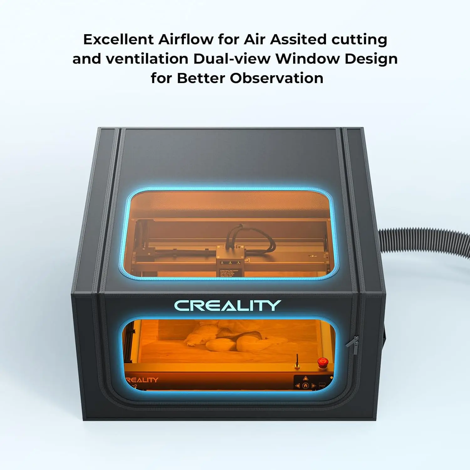 Creality-レーザー彫刻機用の折りたたみ式エンクロージャー,難燃 Creality-レーザー彫刻機用の折りたたみ式エンクロージャー,難燃
