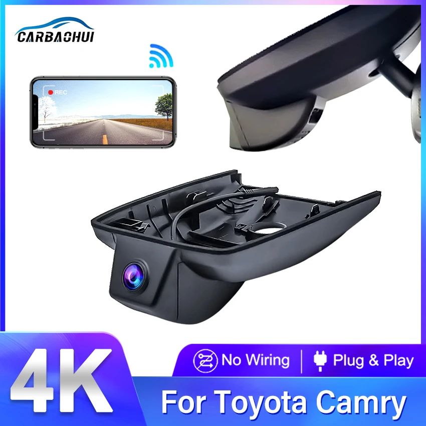 Plug and play Car DVR Dash Cam Driving Recorder 4K UHD 2160P Modification  Accessories Parts For Toyota Camry 8th Gen 2021-2023 - AliExpress