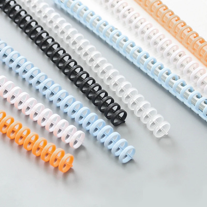 12mm 30 Hole Loose-leaf Plastic Binding Ring Spring Spiral Rings for Kid A4 A5 A6 Paper Notebook Stationery Office Supplie 10Pcs plastic binding rings loose leaf binding coil book binding supplies plastic binding coil