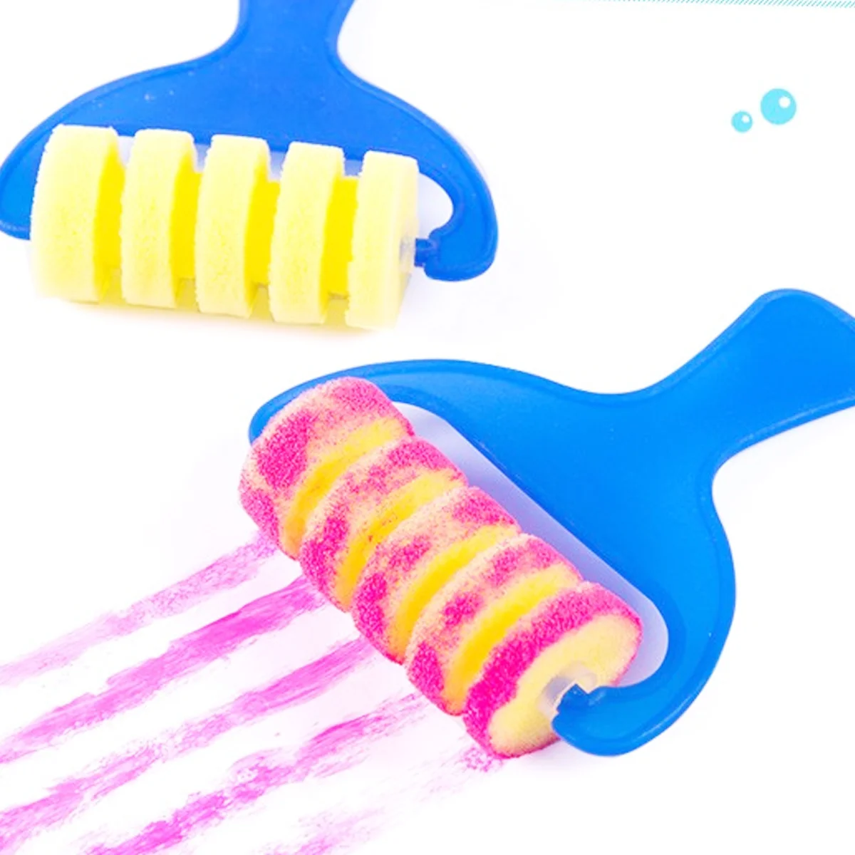 어린이 장난감 드로잉 롤러 스폰지 브러시, 용 DIY 미니 키트, 2 세트