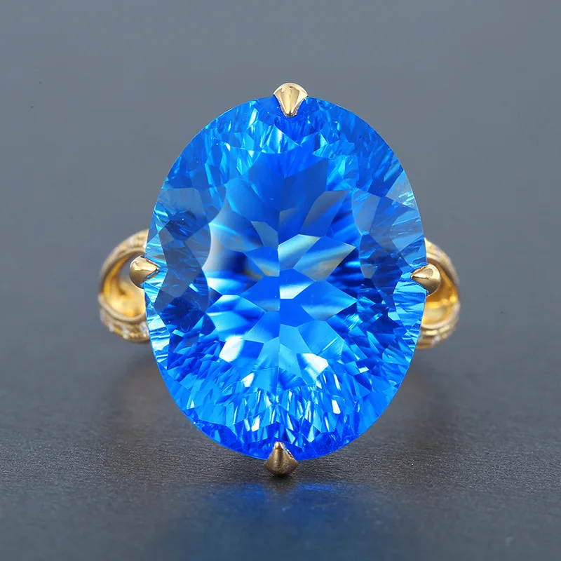 

Origin 14K Gold Ring for Women Fine SAPPHIRE Jewelry Gemstone Anel Box Anillos De Wedding Bands Blue Sapphire Gemstone Rings Box