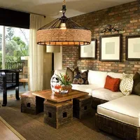 Nordic Vintage Chandelier Industrial Twine Attic Country Kitchen Bar Dining Room Decor Adjustable Creative Overhead Lighting Joy - Image 2