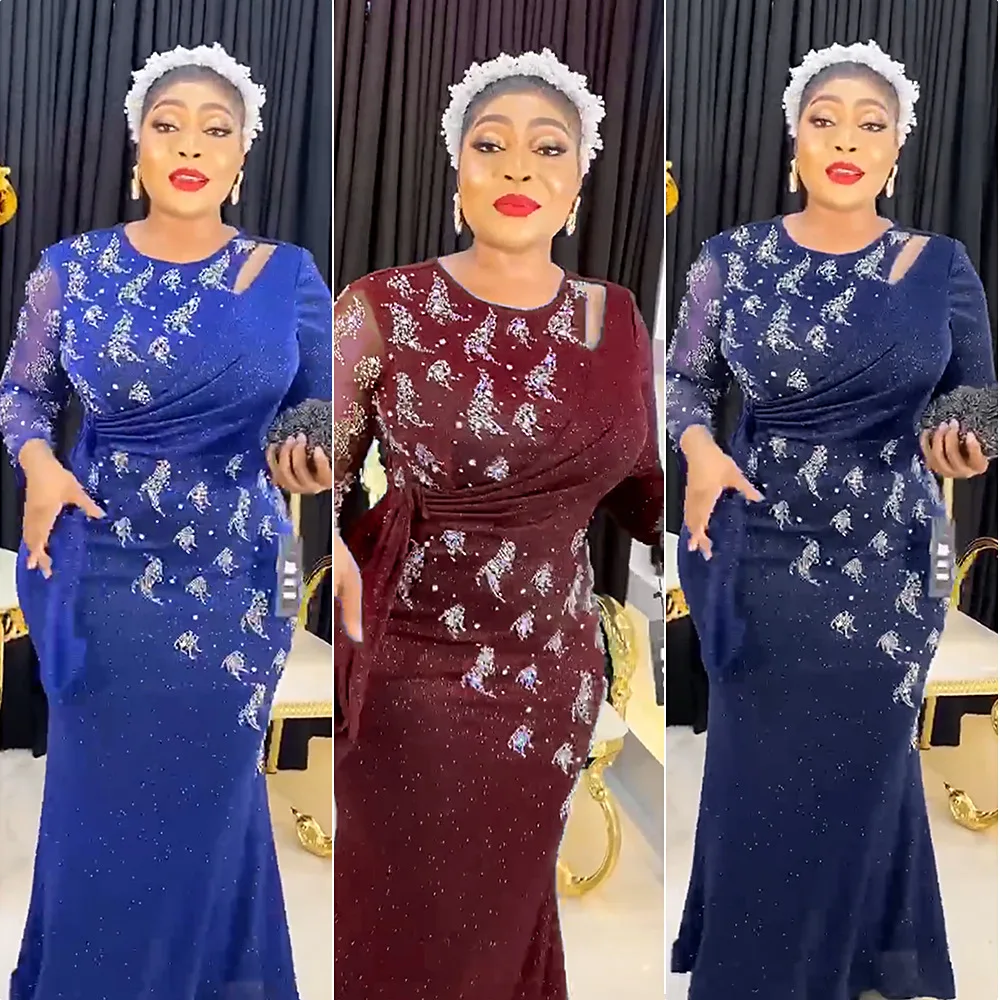 AfricanTurkeyDressesForWomen2023NewElegantBodyconMermaidLong