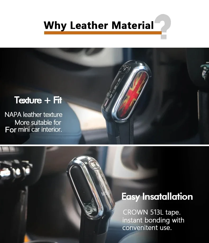 2 teile/satz Geändert Dekorative Patch Schalthebel Kopf Aufkleber Auto Innen Aufkleber Für Mini Cooper F55 F56 F60 F54 Auto Aufkleber – Detail 2
