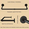 Wall Mounted Clothes Rack, 31.5in Industrial Pipe Wall Mount Clothing Rack, Space Saver Hanging Pipe Clothes Rack 2
