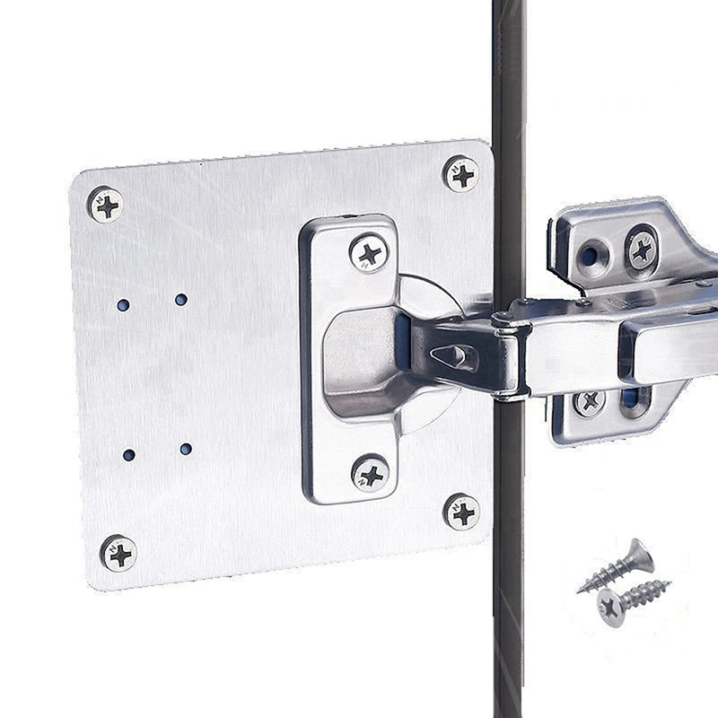 Kitchen Cupboard Door Hinge Repair Plate Cabinet Hinge Repair Kit Side Panels Mount Plates Drawer Window Furniture Accessories hinge repair plates