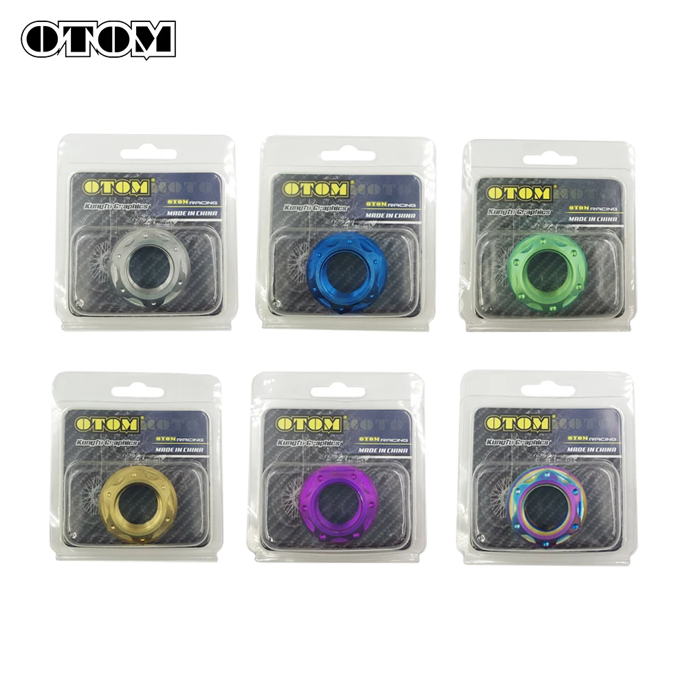 OTOM Titanium Alloy Rear Axle Nut M22*1.5 Flange Nut Burned Hexagon Screw Nuts Fastener HONDA CRF CRF-X KAWASAKI KXF 250 450