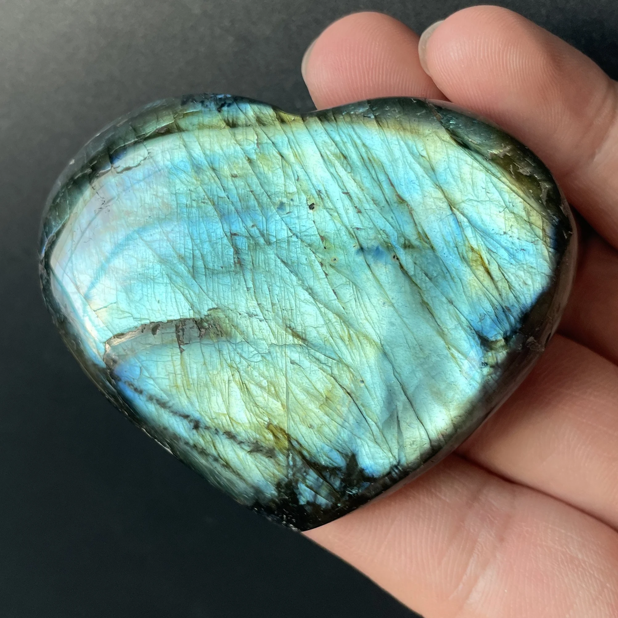 

Natural Crystal Labradorite Love Type Quartz Polished Reiki Healing Exquisite Room Decor Moonstone