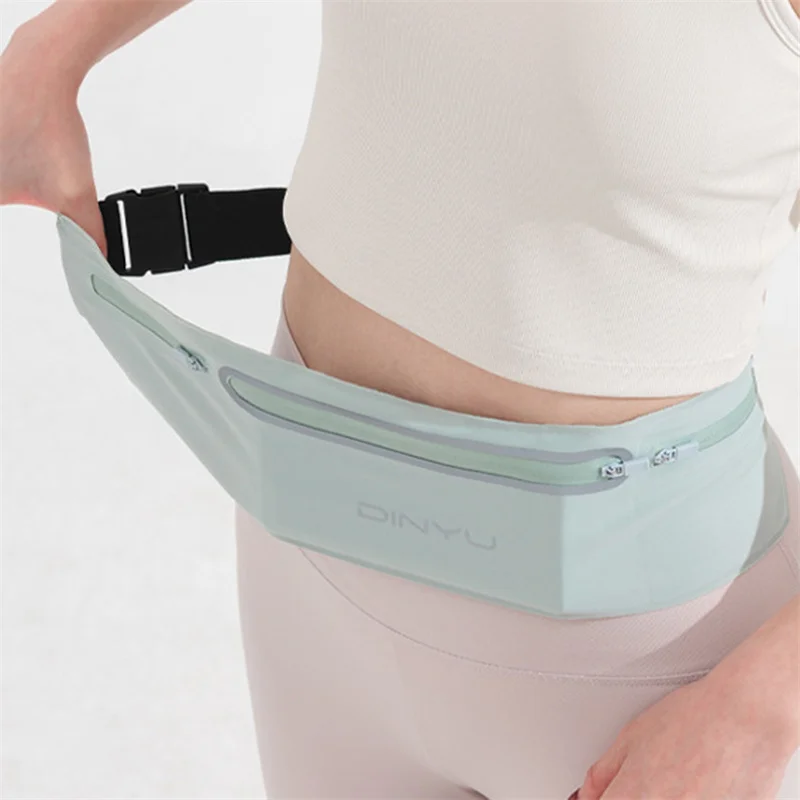 Ceinture de sport réglable pour hommes et femmes, sac de course, portefeuille en poudre, support de téléphone portable, sac de sport, ceinture invisible, étanche