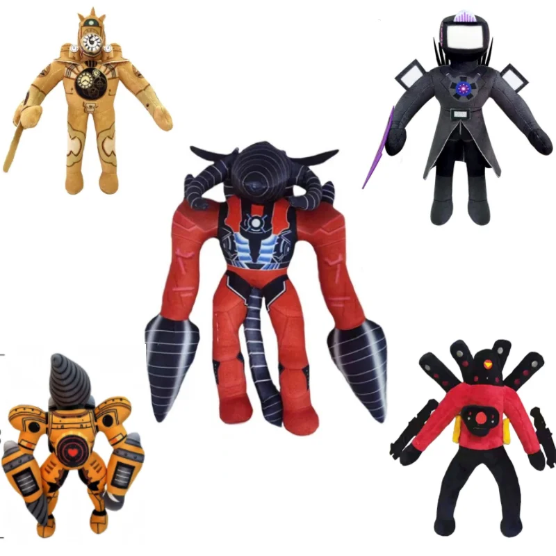 42Pcs Skibidi Toilet Peluche Skibidi Dop Dop Sì Sì Titans Cameraman Tv Man Camera Man Camcordeman Speakerman Sticker Doll