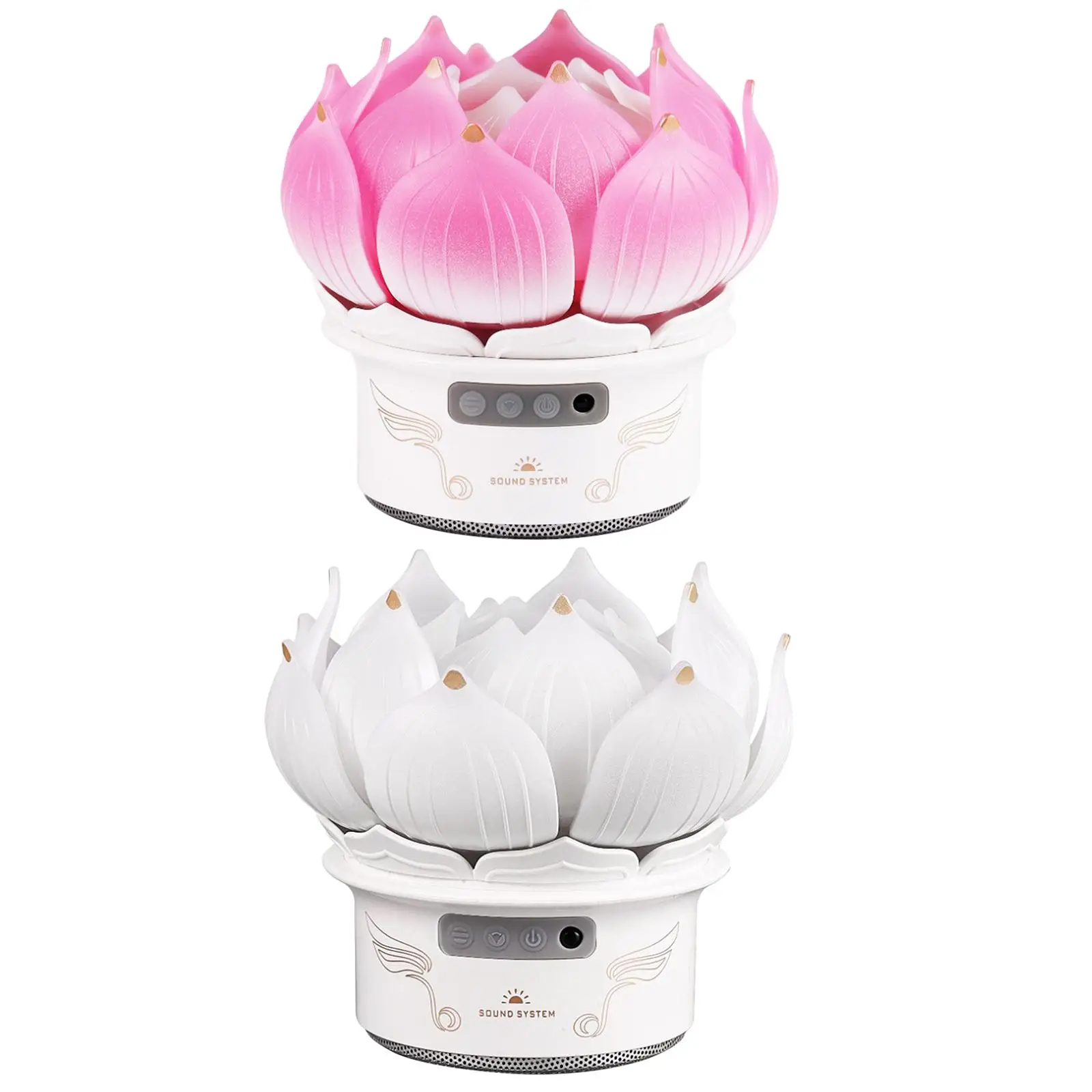 Lotus Shape Light USB Charging Portable Creative with Sound Night Light Sound Machine for Birthday Gift Party Boys Girls