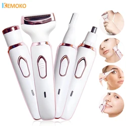 Electric Razor for Women Shaver Lady Shaver 4 in 1 Body Hair Trimmer for Armpit Bikini Arm Leg Face Portable Painless Razor Tool