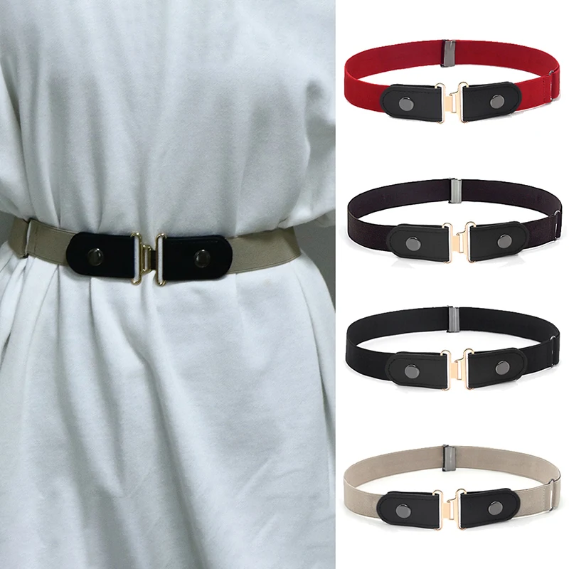 

1PC Buckle-Free Waist Belt For Jeans Pants,No Buckle Stretch Elastic Waist Belt ,No Hassle Belt For Women/Men