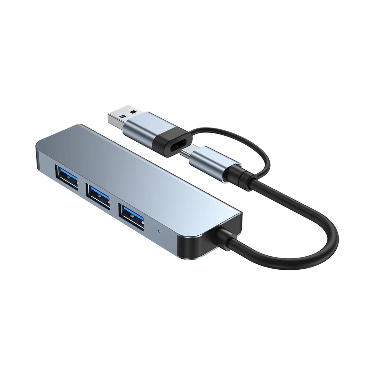 

4 Ports USB 3.0 HUB Type-C Adapter USB 2.0 High Speed Transmission Multi-Port USB Splitter Expander for PC