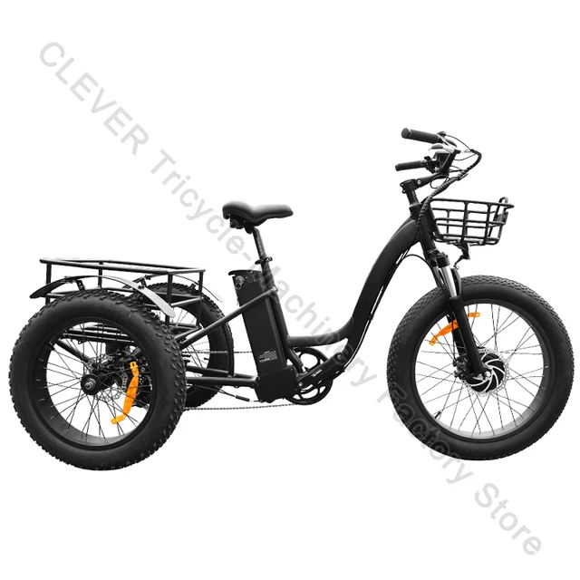 MALISA Triciclo eléctrico para adultos, bicicleta motorizada de 3 ruedas  con ruedas grandes, triciclo de largo alcance para adultos de hasta 40