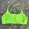 Solid Color Women Cross Back Spaghetti Strap Fitness sport Bra soft high strength Tight Top Gym Yoga Underwear With Chest Pad 4