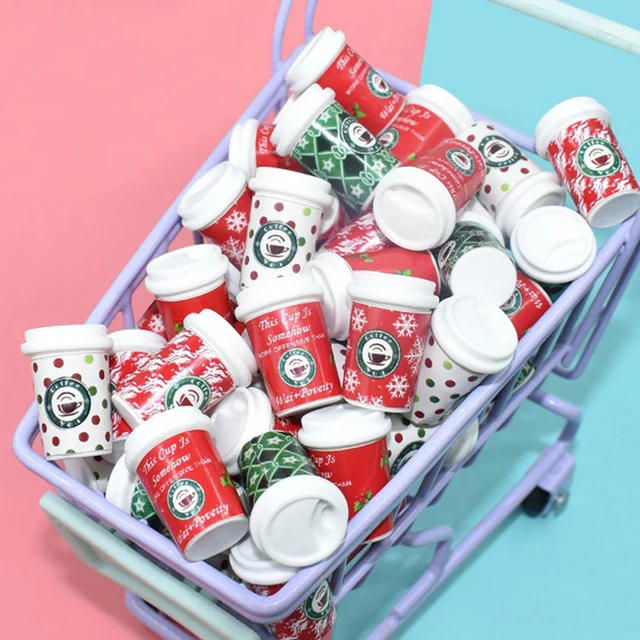 1:12 Dollhouse Miniature Coffeemaker Kitchen Bread Machine Juicer Coffee Pot Christmas Coffee Cup Drink Kitchen Electrical Model 5