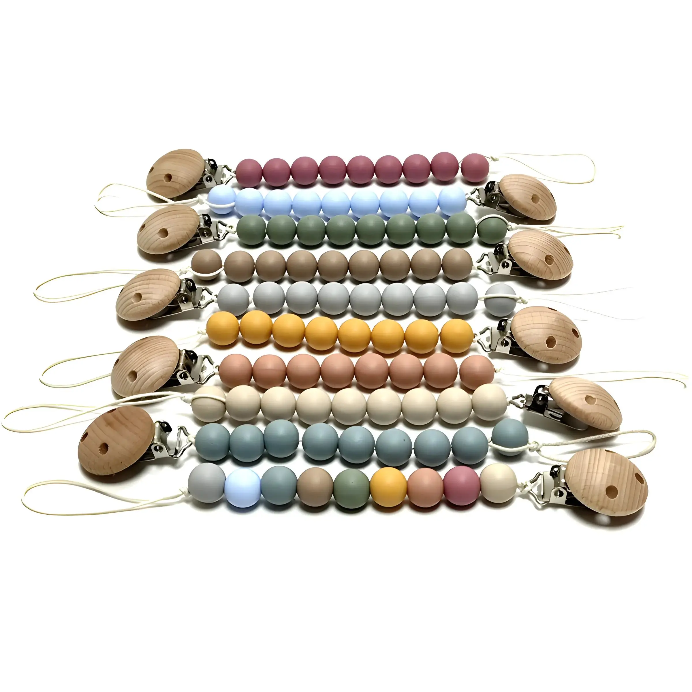 Silicone Baby Pacifier Clip Silicone Pacifier Chain Toy Anti Drop Chain Bite Beechwood Clip Anti Drop Chain pacifier clip pacifier chain pacifier accessories baby silicone accessories