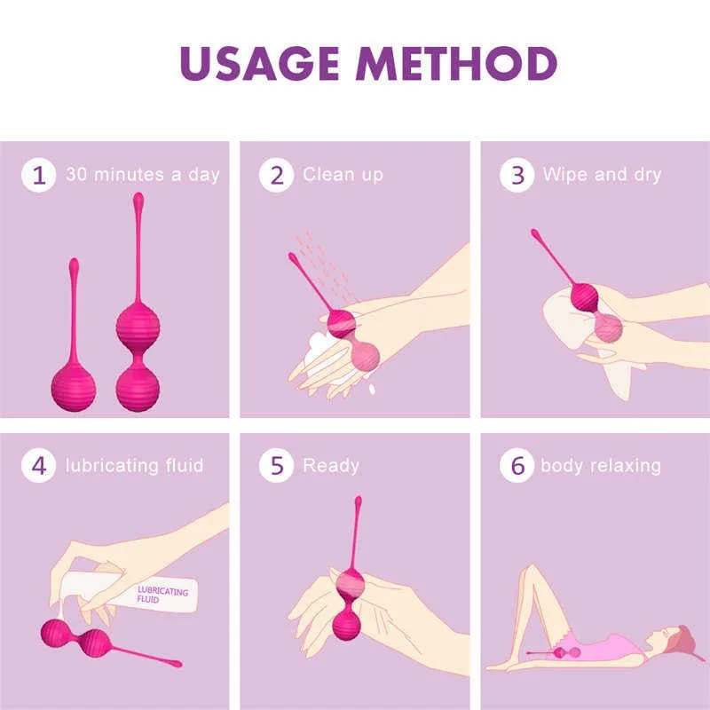 Silicone Smart Love Kegel Ball for Vaginal Tight Exercise Machine Vibrating Ben Wa Ball of Sex Toys for Women Dumbbell