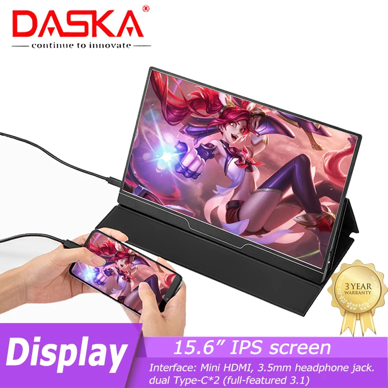 Сенсорный ЖК-экран IPS, 15,6 дюйма, HDMI, 1080P, USB 3,1