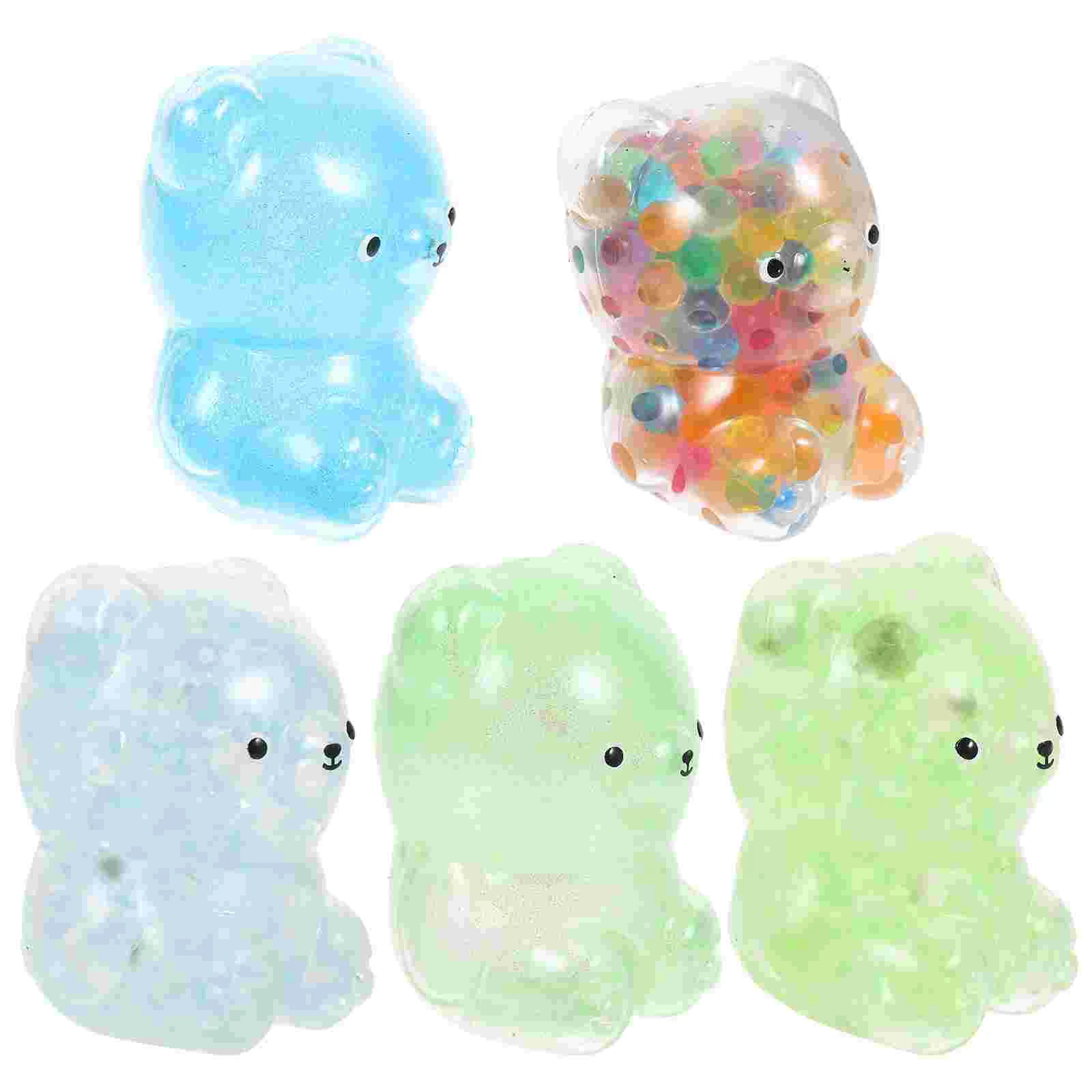 

5 Pcs Decompression Toys Portable Squeeze Cartoon Pinch Elasticity Interesting Wear-resistant Tpr Anxiety Child