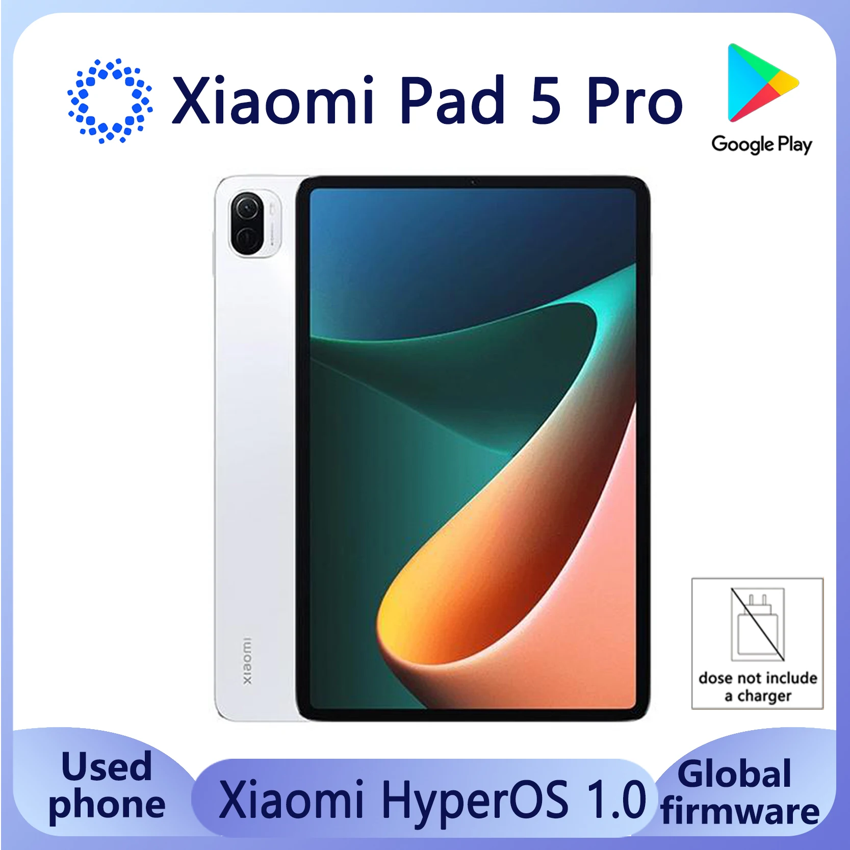 Xiaomi Pad 5 pro WIFI hyperOS 1.0 (6G 128G/6G 256G) GSM Unlocked 11" Snapdragon 870 Global Version Used Pad no charger