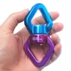 360° Rotator with Hanging Accessory for Aerial Yoga, Hanging Hammock, Web Tree Swing, Swing Spinner and Rock Climbing, Indoor an 4