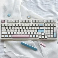 KAOMOJI Milk White Keycap Original Design Cherry Profile DYE Sub ISO Enter 140 Keys/Sets For 99% Standard Mechanical Keyboard - Image 4