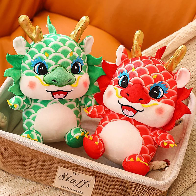 

20/25CM New Year Chinese Zodiac Dragon Plush Toy Cute Stuffed Dragon Mascot Plushies Soft Doll For Kids New Years Gift