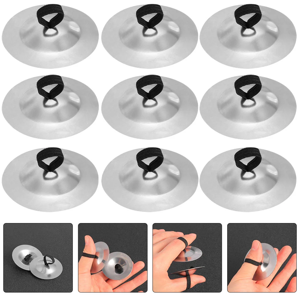 

5 Pairs Belly Dancing Finger Cymbals Mini Instruments Iron Small Musical for Kids