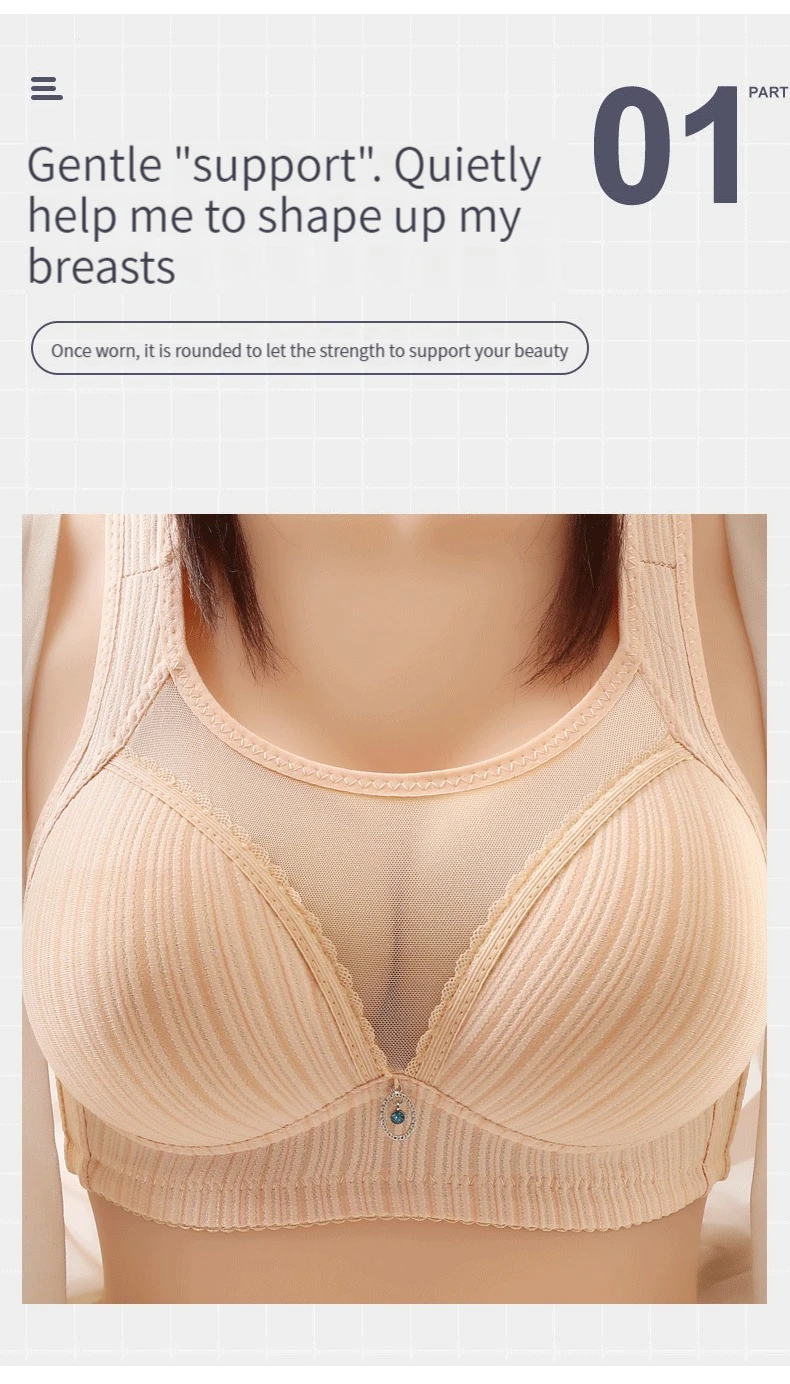 Description Picture 6 of itemC Cup Large Size Brassiere Without Steel Ring Bra Adjustable Women's Underwear Comfortable Sex Feel Fit Tops Lenceria Para Damas