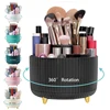 5 Slots 360°Rotating Makeup Brush Organizer Holder Multi-Functional Desktop Lipstick Cosmetic Storage Box For Vanity Bathroom 5
