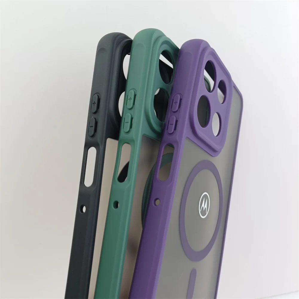 Magnetic Charging Matte Clear Shockproof Case with Frosted Shell