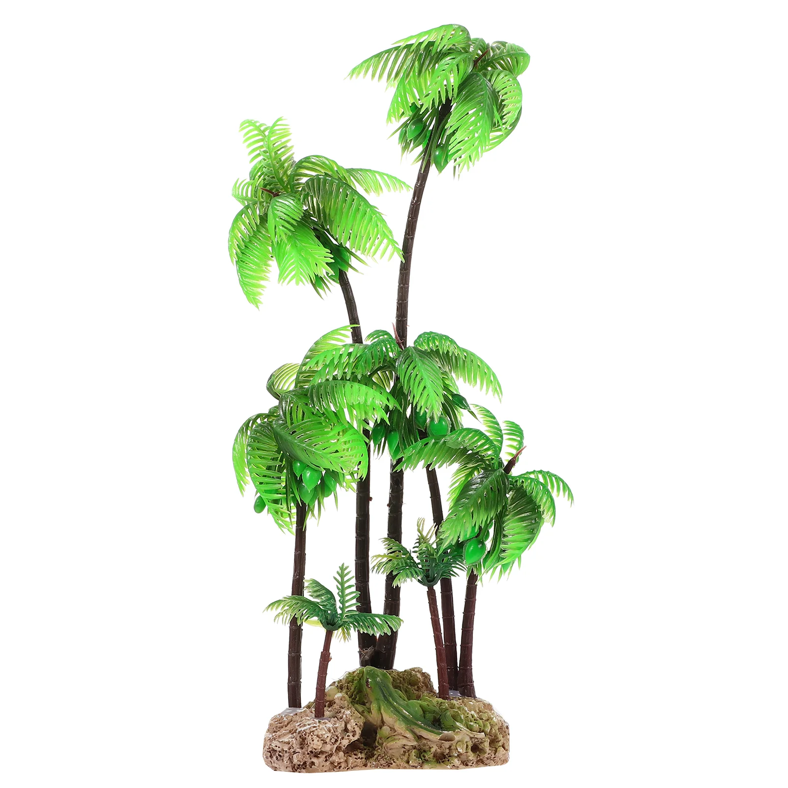 

Decors Mini Coconut Tree Bionic Aquarium Plants Decor Artificial Trees Plastic Decoration Ornament