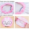 Variety of Cartoon Shower Caps Women's Bathroom Hats Sauna Lace Adjustable Lace Elastic Caps Spa Caps Girls Hair Protection Cap 5