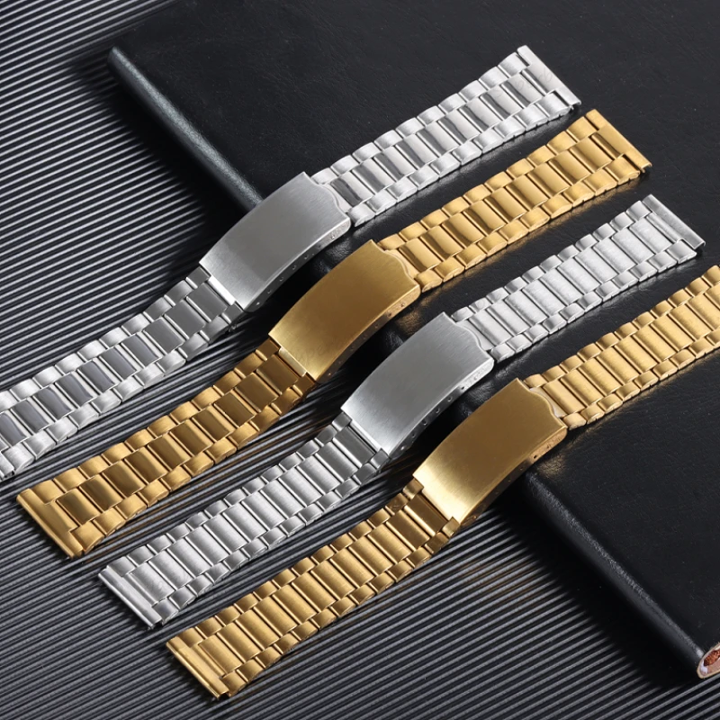 Universal Stainless Steel Metal Bracelet Watch Band with Folding Buckle