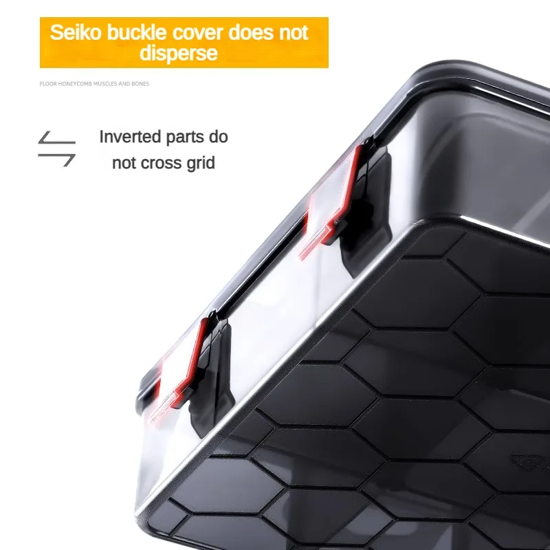DELI 1 PCS Plastic Storage Boxes Slots Adjustable Packaging Transparent Tool Case Screw Craft Jewelry Accessories Organizer Box tool storage box parts storage box plastic tool box storage organizer box parts organizer